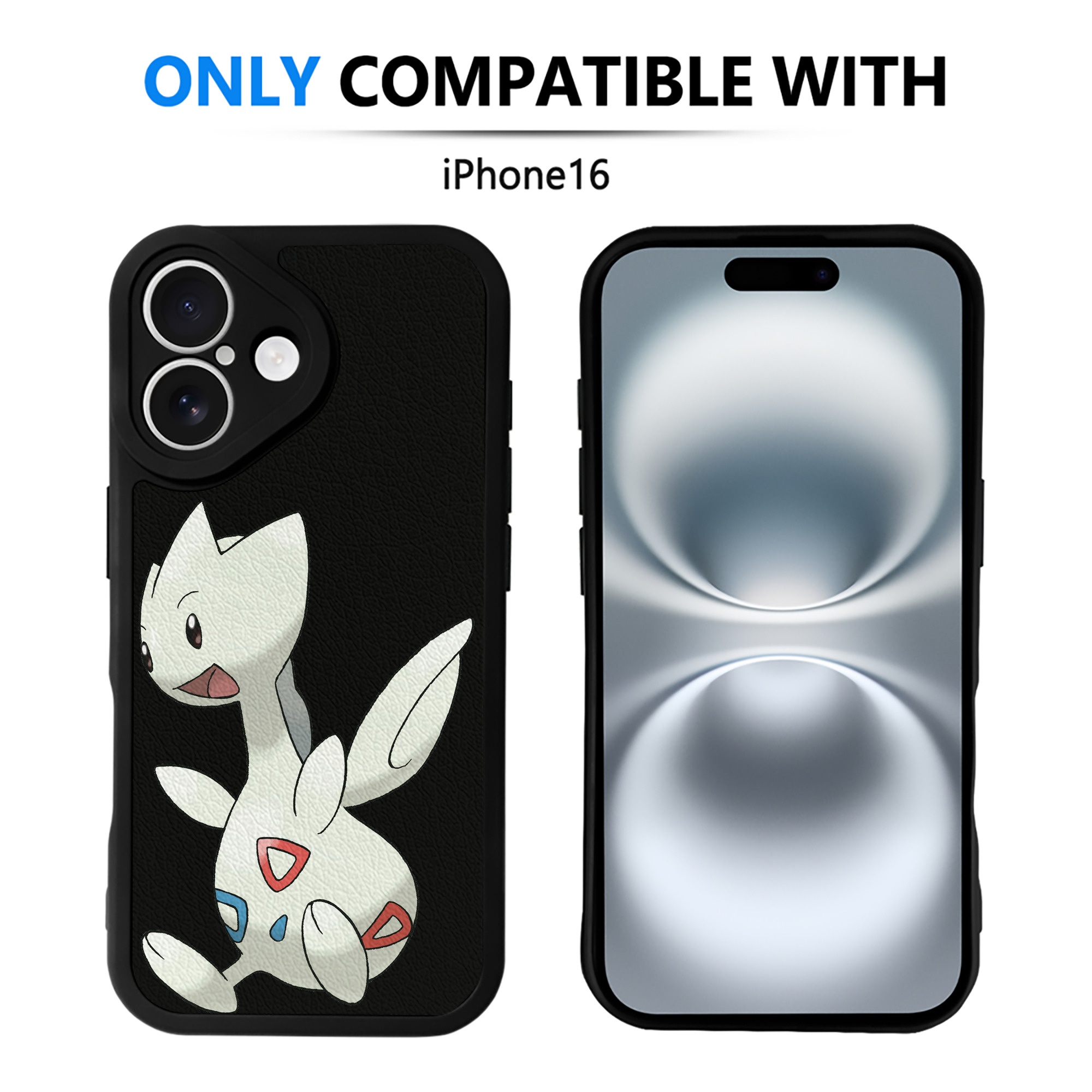 （画像用） ポケットモンスター Pokémon 【iPhone 16シリーズ対応】シリコンスマホケース（レザー調） 材質：シリコン
